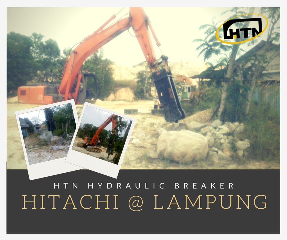 Hitachi at Lampung with HTN Hydraulic breaker